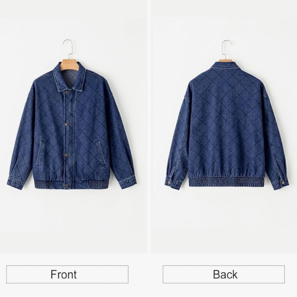 Quilted Denim Jean Jacket Brand New. Women’s medium - Picture 3 of 9